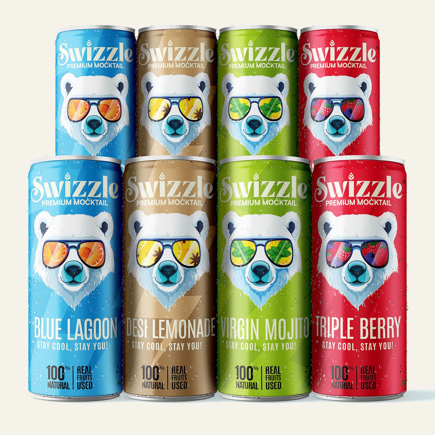 Assorted Flavours Mocktails / Premium Mocktails Combo (Pack of 4)