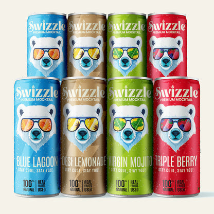 Assorted Flavours Mocktails / Premium Mocktails Combo (Pack of 4)